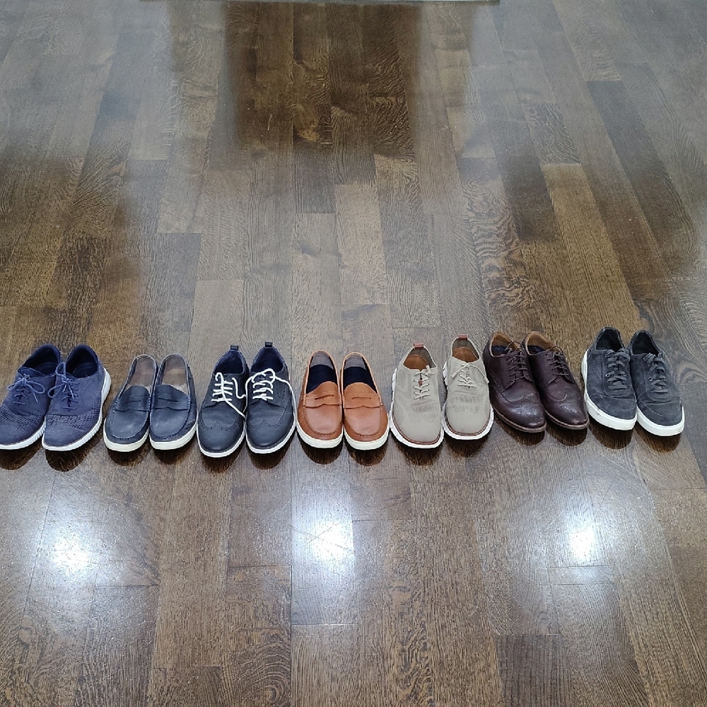 Men Shoes , 7 Pairs, Cole Haan, Florsheim, Vince 9.5/10